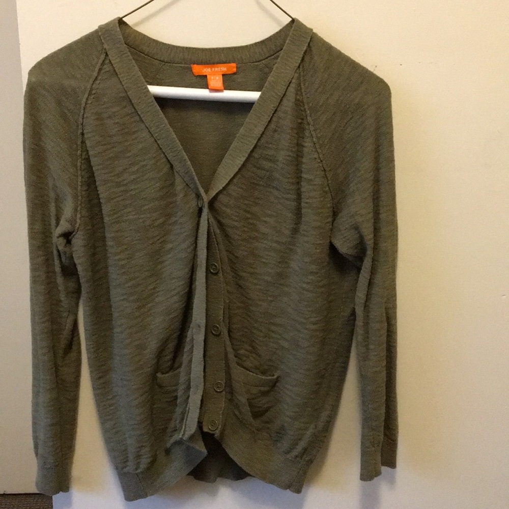 Small green cardigan